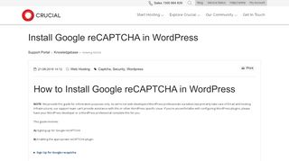
                            12. WordPress - Install CAPTCHA ( Google reCAPTCHA ) for Contact ...