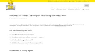 
                            11. WordPress installeren via DirectAdmin of FTP - Bob de webbouwer