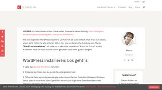 
                            7. Wordpress installieren - Designers Inn