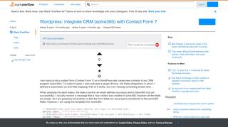 
                            11. Wordpress: integrate CRM (solve360) with Contact Form 7 - Stack ...