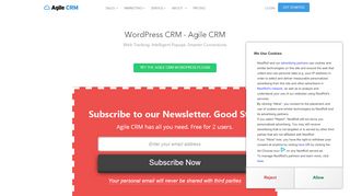 
                            12. Wordpress Integration - Agile CRM