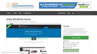 
                            9. WordPress kursus for begyndere | 100% gratis - NemProgrammering.dk