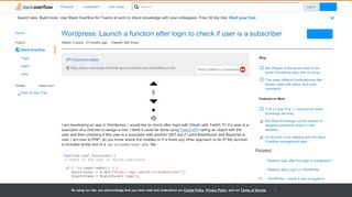 
                            10. Wordpress: Launch a function after login to check if user is a ...