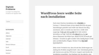 
                            13. Wordpress leere weiße Seite nach Installation – Digitale Probleme