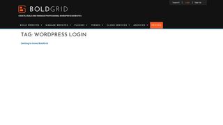 
                            2. WordPress login | BoldGrid