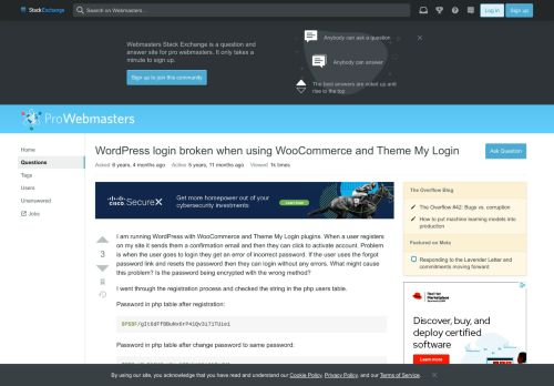 
                            6. WordPress login broken when using WooCommerce and Theme My Login ...