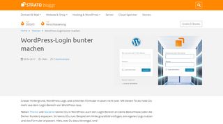 
                            4. WordPress-Login bunter machen | STRATO Blog