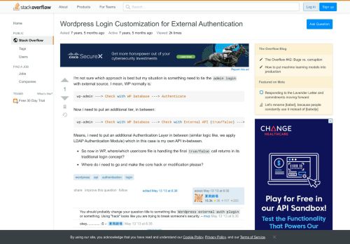 
                            4. Wordpress Login Customization for External Authentication - Stack ...