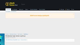 
                            6. Wordpress login ekranı açılmıyo | SDN Forum