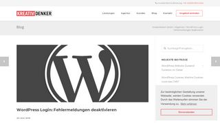 
                            6. WordPress Login: Fehlermeldungen deaktivieren › Kreativdenker ...