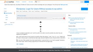 
                            13. Wordpress: Login for Users Without access to wp-admin - Stack Overflow