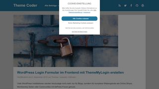 
                            2. WordPress Login Formular im Frontend mit ... - Theme Coder