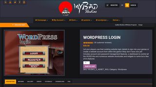 
                            4. WordPress Login : myBad Studios