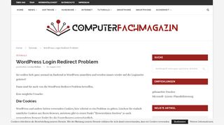
                            7. WordPress Login Redirect Problem - Computerfachmagazin.de