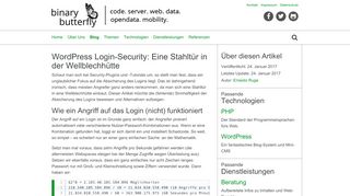 
                            11. WordPress Login-Security: Eine Stahltür in der Wellblechhütte - binary ...