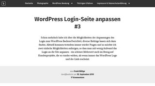 
                            13. WordPress Login-Seite anpassen #3 – bueltge.de [by:ltge.de]