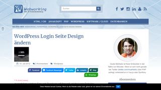 
                            3. WordPress Login Seite Design ändern - Webworking
