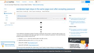 
                            1. wordpress login stays in the same page even after accepting ...