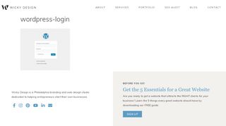 
                            5. wordpress-login – Wicky Design