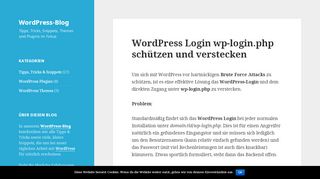 
                            4. WordPress Login wp-login.php schützen und verstecken - WordPress ...