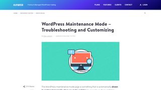 
                            3. WordPress Maintenance Mode – Troubleshooting and Customizing