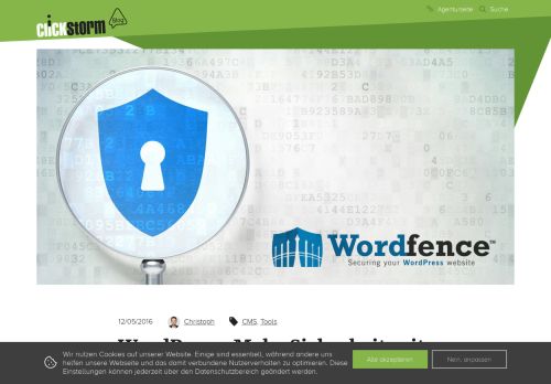 
                            12. WordPress: Mehr Sicherheit mit Wordfence | clickstorm