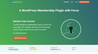 
                            10. WordPress Membership Plugin - Restrict User Access - DEV Institute
