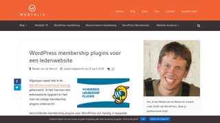 
                            4. WordPress membership plugins voor een ledenwebsite - Webtalis