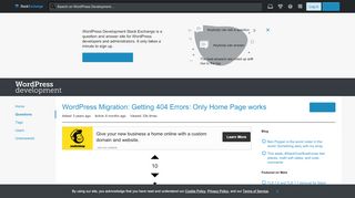 
                            3. WordPress Migration: Getting 404 Errors: Only Home Page works ...