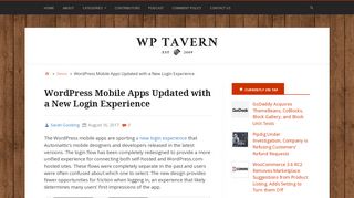 
                            11. WordPress Mobile Apps Updated with a New Login Experience ...