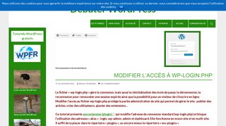 
                            6. [ WordPress ] => Modifier l'accès à wp-login.php - Débuter WordPress