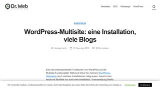 
                            7. WordPress-Multisite: eine Installation, viele Blogs - Dr. Web