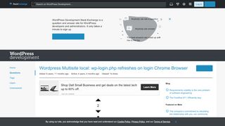 
                            7. Wordpress Multisite local: wp-login.php refreshes on login Chrome ...