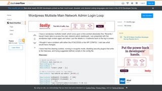 
                            4. Wordpress Multisite Main Network Admin Login Loop - Stack Overflow