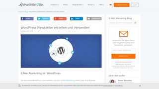 
                            2. WordPress Newsletter einrichten - Tutorial - Newsletter2Go