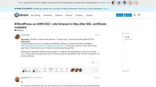 
                            11. WordPress on AWS EC2 - site timeout in http after SSL certificate ...