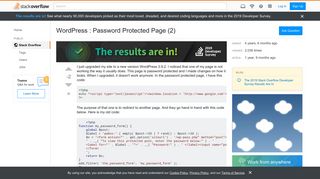 
                            4. WordPress : Password Protected Page (2) - Stack Overflow
