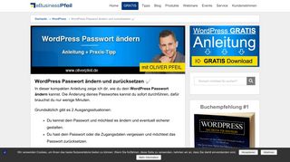
                            4. WordPress Passwort ändern und zurücksetzen - Oliver Pfeil