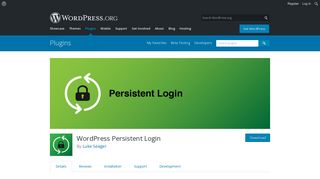 
                            1. WordPress Persistent Login | WordPress.org