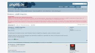 
                            7. Wordpress + phpBB Integration - phpBB.de