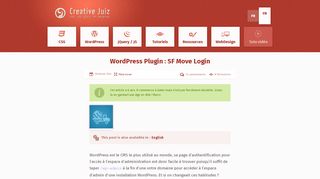 
                            1. WordPress Plugin : SF Move Login - CreativeJuiz