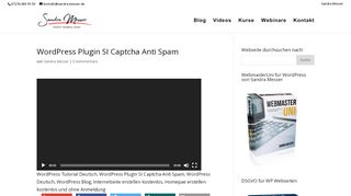 
                            9. Wordpress Plugin SI Captcha Anti Spam - Sandra Messer