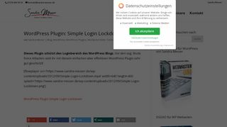 
                            3. WordPress Plugin: Simple Login Lockdown - Sandra Messer