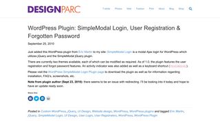 
                            8. WordPress Plugin: SimpleModal Login, User Registration ...