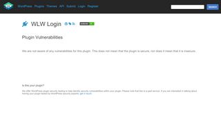 
                            13. WordPress Plugin: wlw-login - WPScan Vulnerability Database