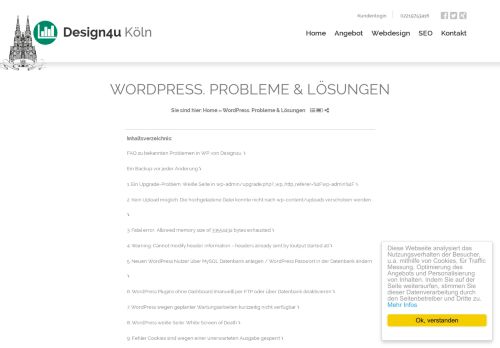 
                            9. WordPress. Probleme & Lösungen - Design4u Köln