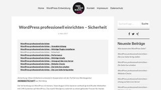 
                            9. WordPress professionell einrichten – Sicherheit - treehighroots - blog