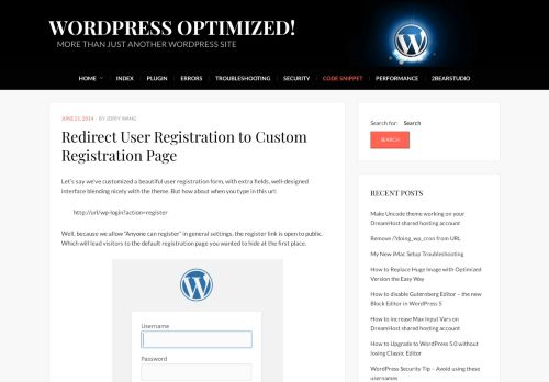 
                            6. WordPress redirect registration to custom registration page