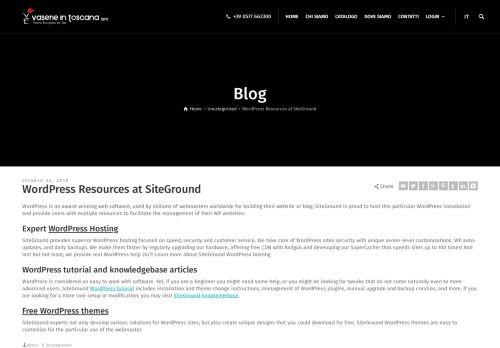 
                            10. WordPress Resources at SiteGround – Vaserie in Toscana