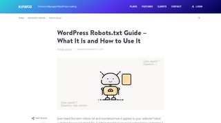 
                            4. WordPress Robots.txt Guide - What It Is and How to Use It - Kinsta